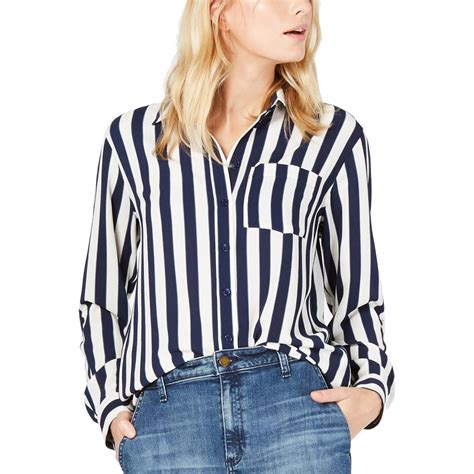 michael kors tide blue striped top|Women's Michael Kors Collection Striped Tops .